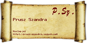 Prusz Szandra névjegykártya